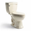 Two-piece toilet in beige color with a standard height design 60 x 40 x 80cm