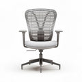 Mesh office chair with adjustable arms and lumbar support grey 60 x 60 x 90cm